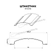 Штакетник металлический МП ELLIPSE-O 19х126 (PURMAN-20-RR32-0.5)