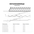 Металлочерепица МП Трамонтана-M NormanMP (ПЭ-01-8017-0.5)