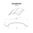 Штакетник металлический МЕТАЛЛ ПРОФИЛЬ ELLIPSE-T 19х126 (PureTech_Mat-20-7024-0.5)