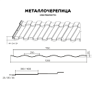 Металлочерепица МП Монтекристо-M (VikingMP-01-6005-0.45)